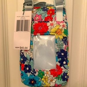 Vera Bradley mini cellphone crossbody far out floral